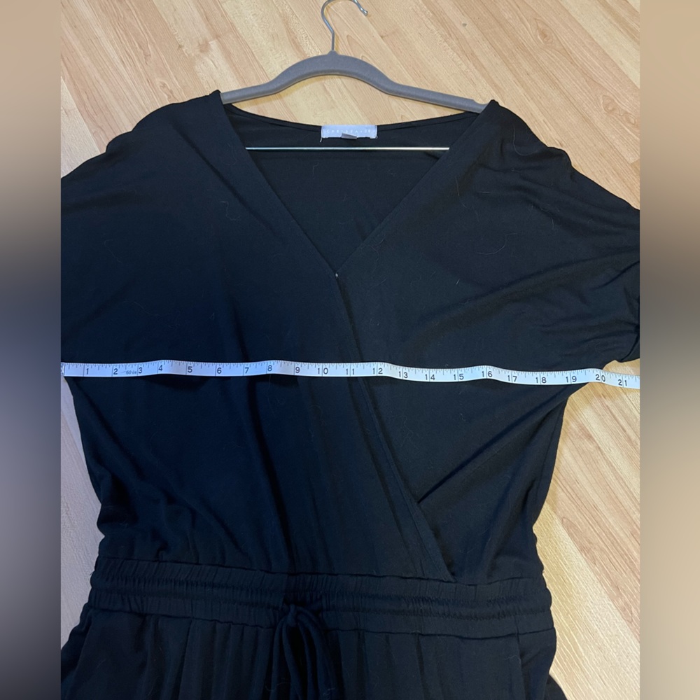 ❤️Chelsea 28 Black Jumpsuit with pockets elastic tie waist straight leg Size MP - Picture 6 of 9